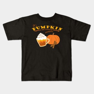 Pumpkin Spice Everything season Kids T-Shirt